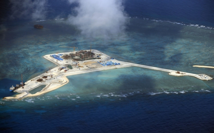 中國大陸填海造島和太平島碼頭出新圖了