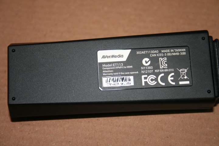 [老舊影音設備救星] AVerMedia 圓剛  訊號轉換器 ET113 色差端子轉HDMI端子