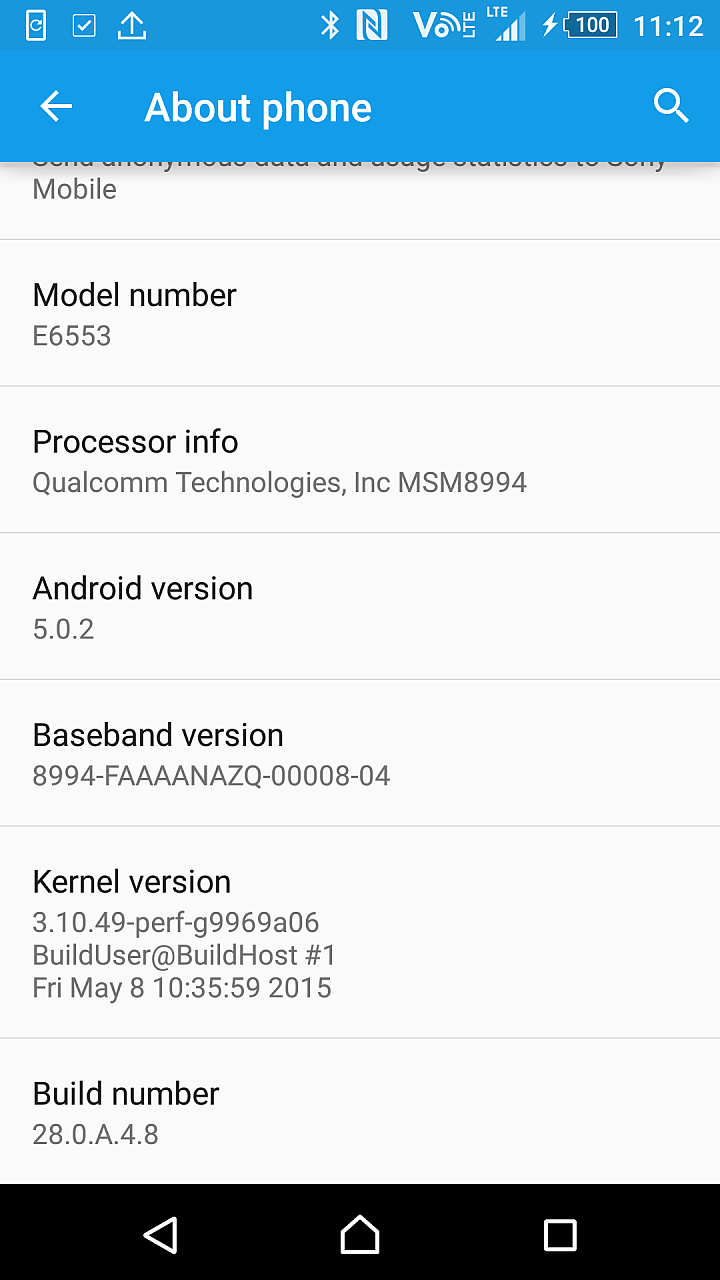 Xperia Z3+  28.0.A.4.8 更新