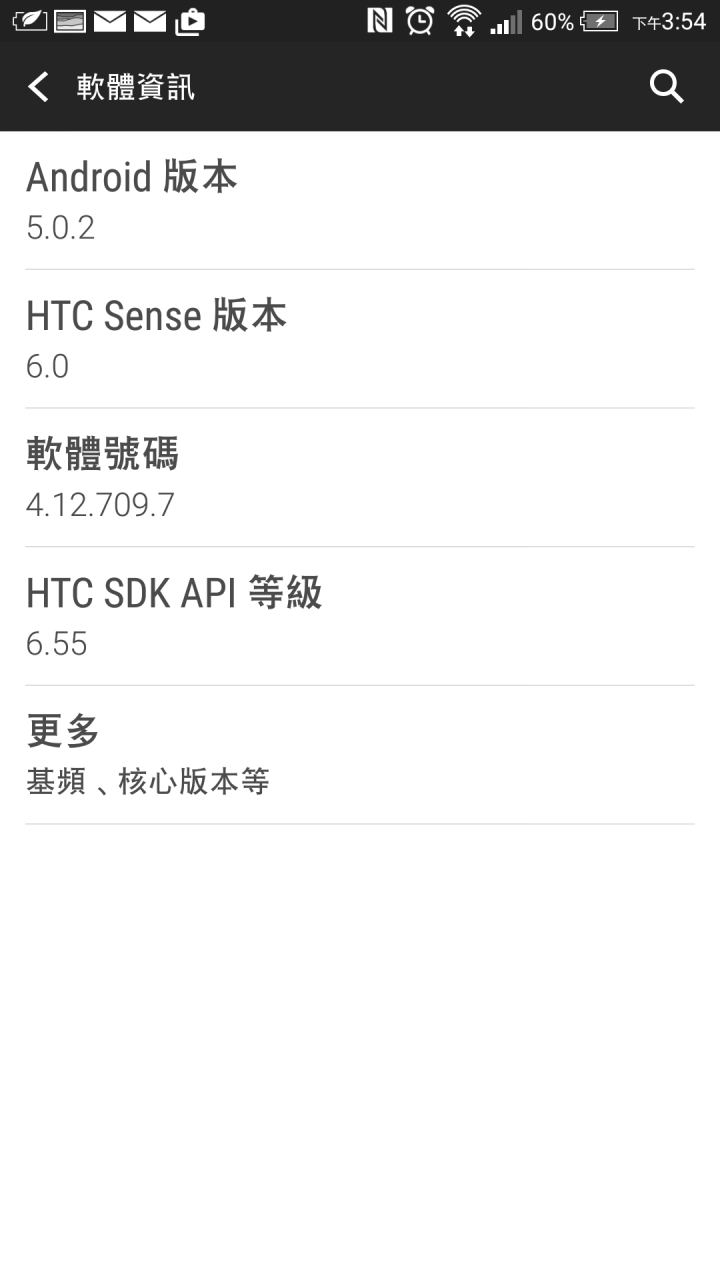 應該是HTC ONE MAX最後一次更新了