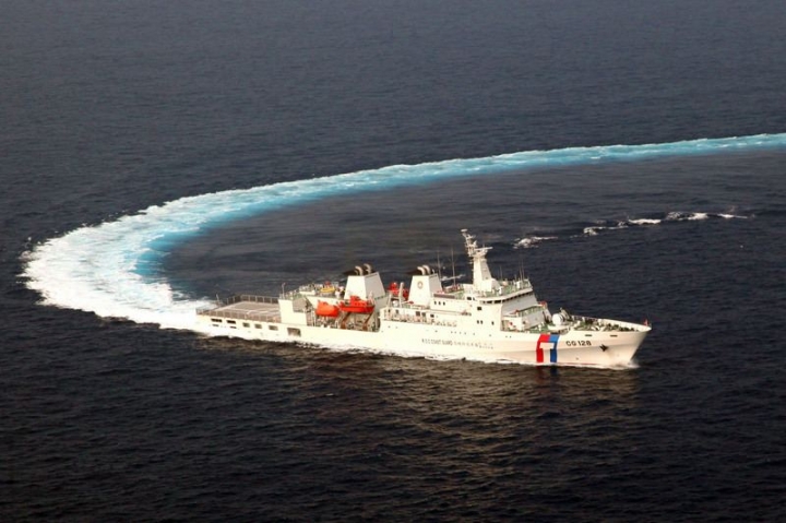 海安演習 海巡3000噸艦艇CG128.CG129正式服役