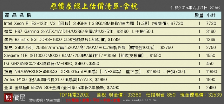 30~35K單第一次組請教求健檢