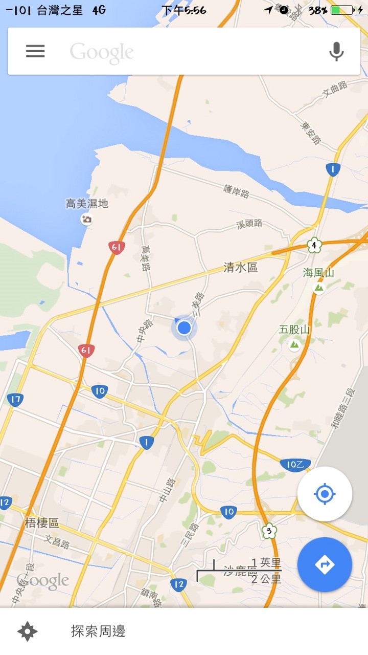 台灣之星在大台中地區收訊分享