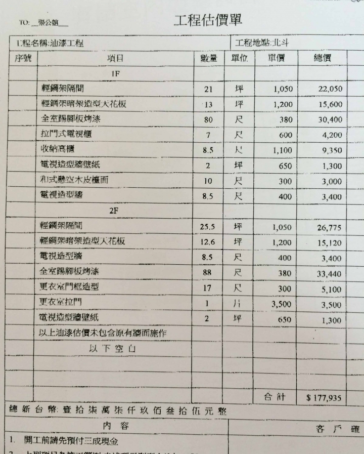 新成屋透天厝裝潢價格問題!!