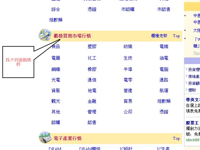 Yahoo奇摩股市的網頁好像有Bug