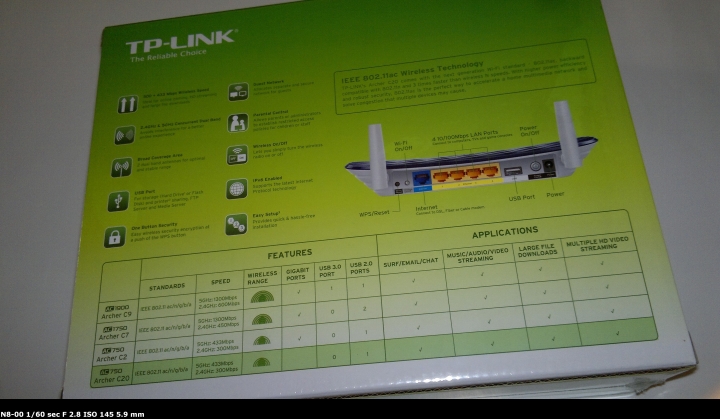 [開箱] TP-LINK Archer C20 無線雙頻路由器