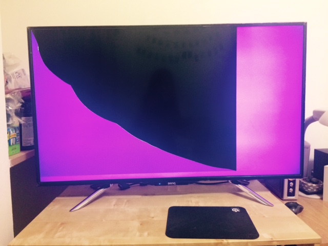 剛購買的BENQ電視出現黑屏