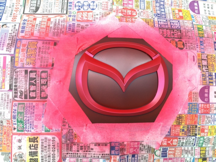 二代馬3方向盤mark噴膜教學