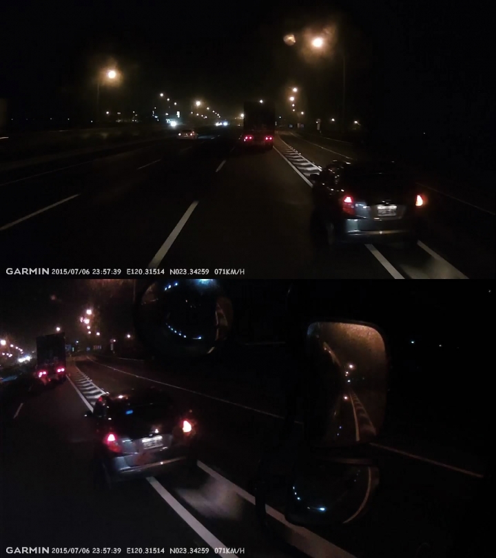 為什麼老是要插入兩台等速行駛的大車下閘道? 排隊很難嗎?
