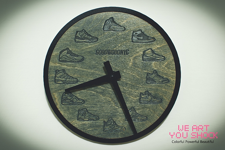 美國GoodWood NYC Jordan Wall Clock 喬丹1-12代時鐘 開箱