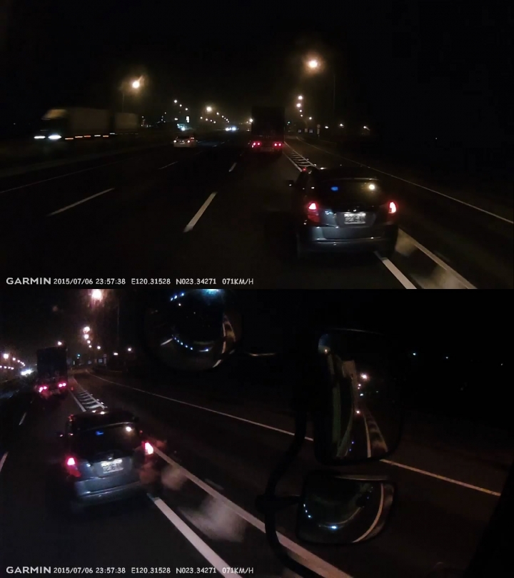 為什麼老是要插入兩台等速行駛的大車下閘道? 排隊很難嗎?
