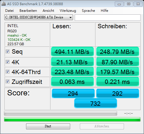剛入手SSD intel 535 240G 系列
