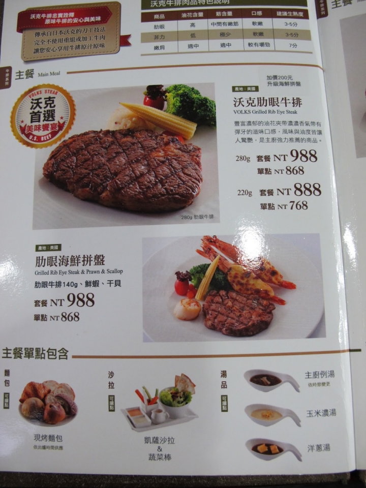 [食記] 沃克牛排Volks。敦南店。適合女生吃的牛排館!