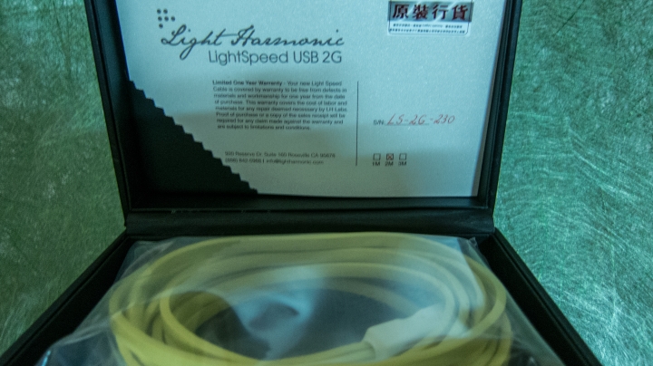 [簡易開箱]Light Harmonic Labs Lightspeed 2G USB Cable