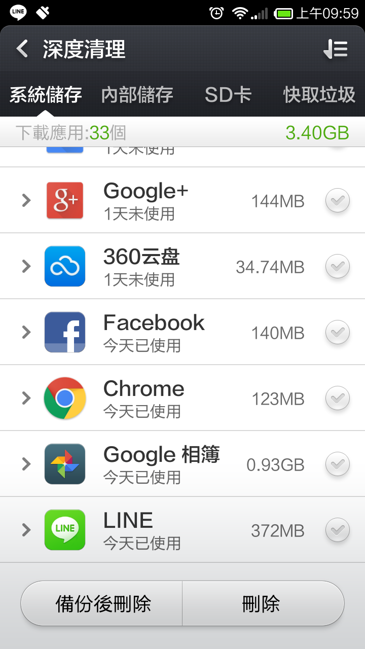 Google 相簿太占系統記憶體空間