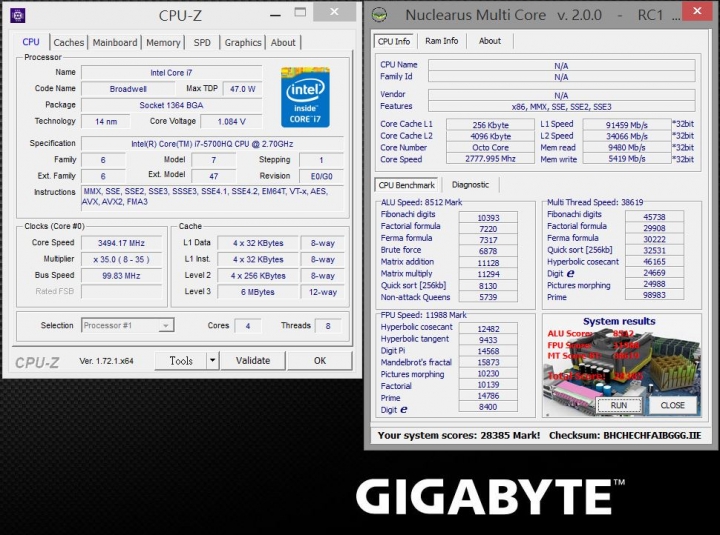 P55K V4 5700HQ VS P34W V3 4720HQ