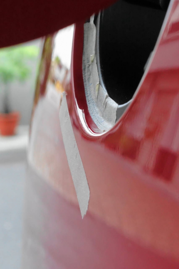 AUDI A3 加油蓋局部噴漆 DIY