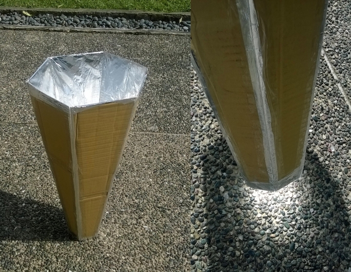 紙箱煮蛋-可收納式太陽爐(solar cooker)