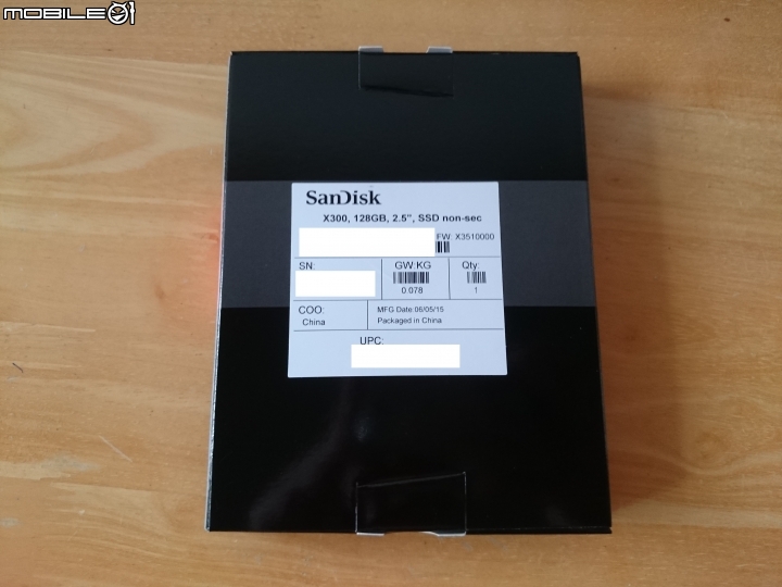 [開箱] 超便宜的固態硬碟 Sandisk X300 128GB (0826更新)