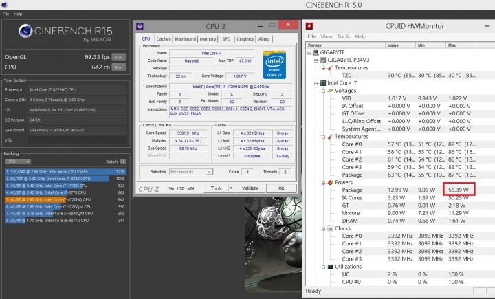 P55K V4 5700HQ VS P34W V3 4720HQ