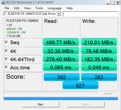 OCZ TRION 100 SSD 120GB 速度跑分疑問