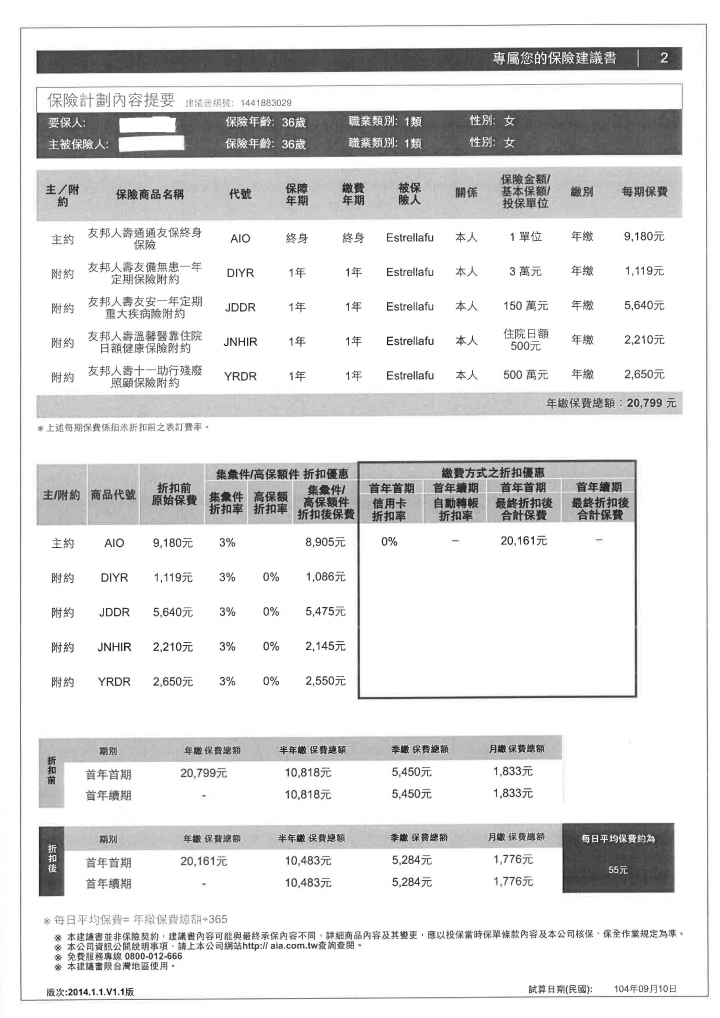 醫療險+意外險的保單建議，哪個較佳?