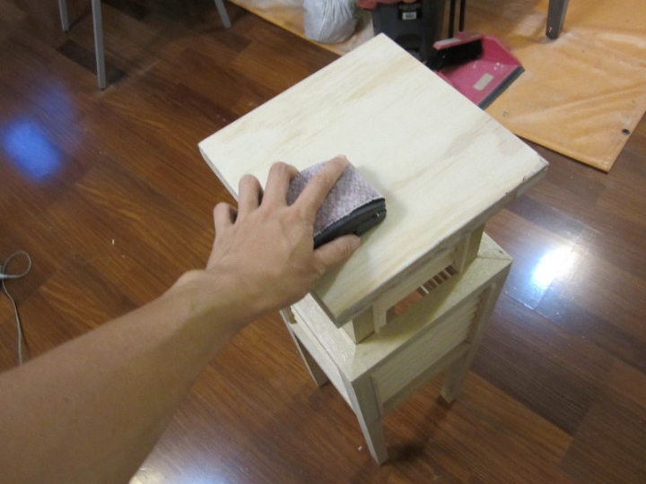 第一個手工作品 玄關飾物架