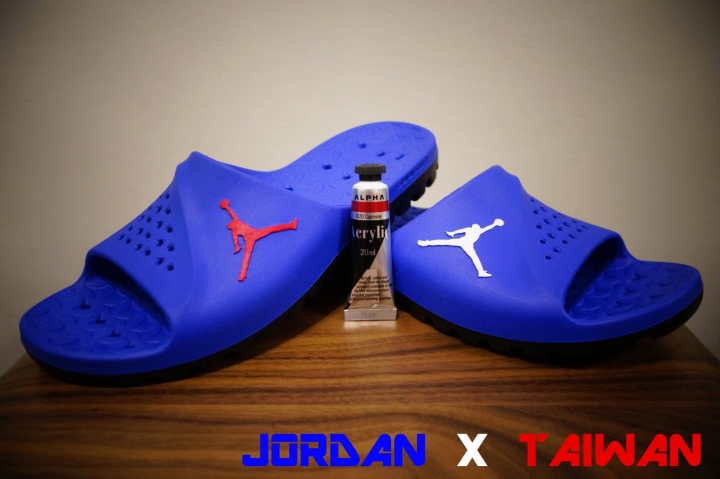 [JORDAN SUPER.FLY SLIDE]50元DIY變身Chinese Taipei 中華隊配色