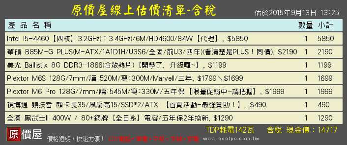 自組電腦配備~~~麻煩請看&提供意見