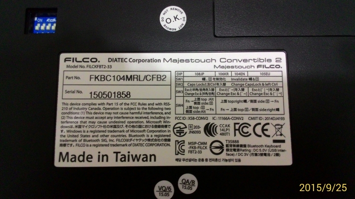 [不專業開箱]filco majestouch convertible 2 ninja 藍芽無線紅軸機械鍵盤