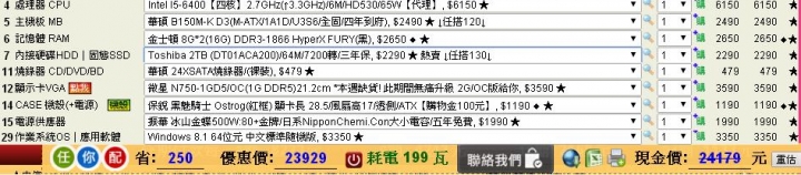 幫朋友開的組機菜單 求高手幫校正(看有什麼需要更換或有更高CP值的)