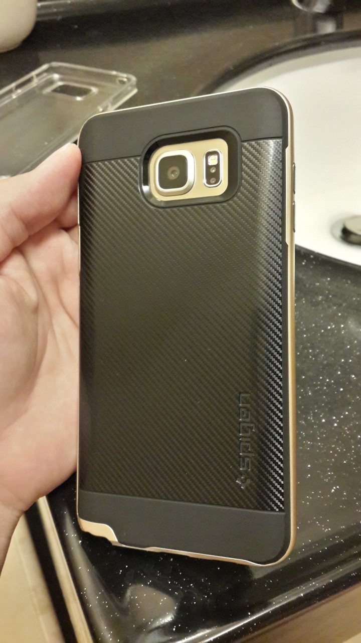 Note 5 Neo Hybrid Carbon碳纖紋殼 & Neo Hybrid Crystal 透明背蓋邊框(金)雙開箱