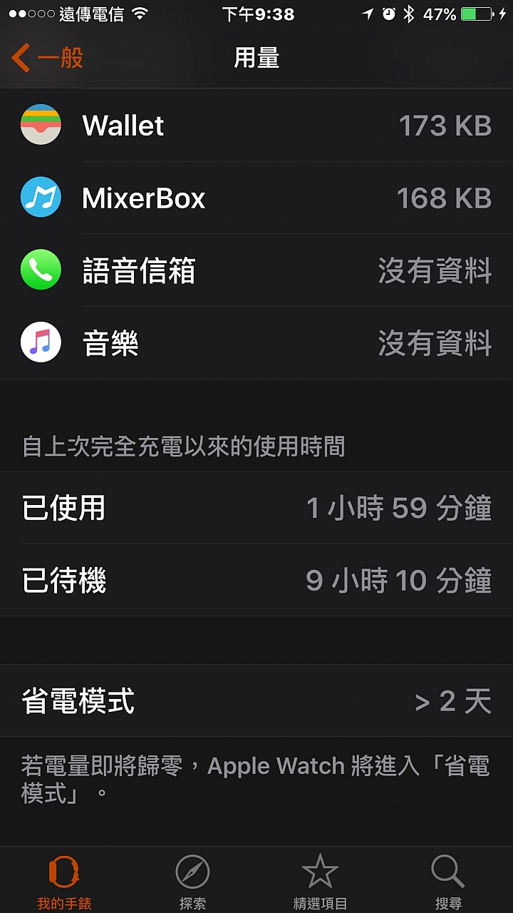 Apple Watch os2. 更新後電力