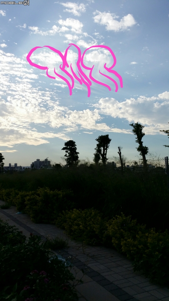 今天傍晚西方天空出現三朵水母雲~
