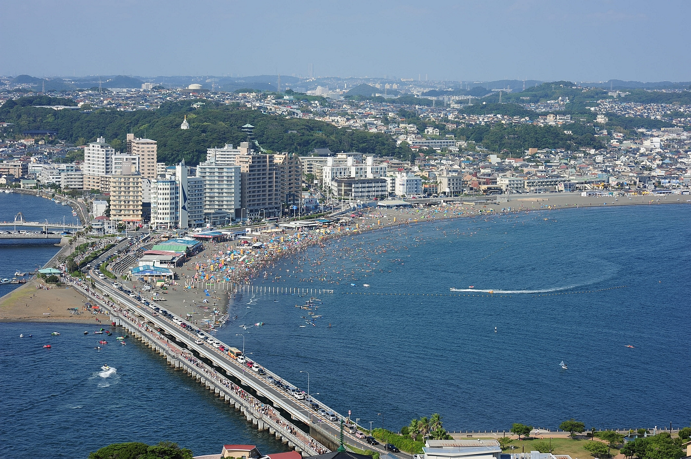 湘南。漂浮在海上的旅遊勝地。江之島