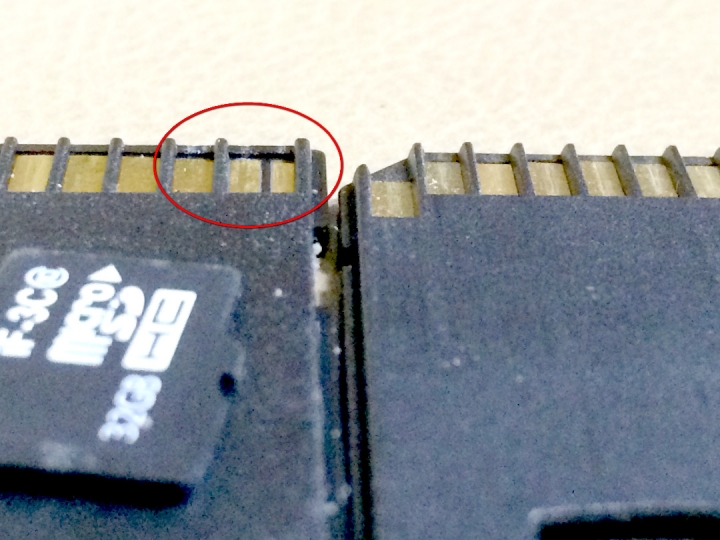 組裝品質非常不良的 "MCK microSD 轉 WiFi SD 轉接卡"