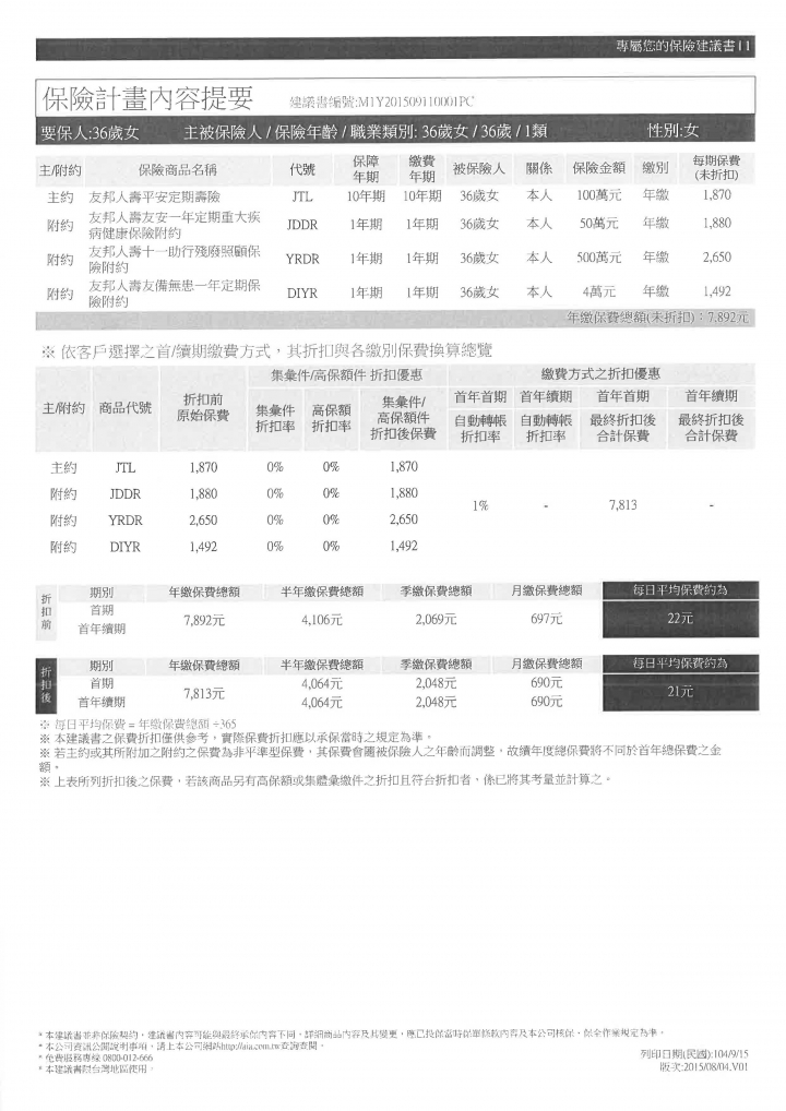醫療險+意外險的保單建議，哪個較佳?