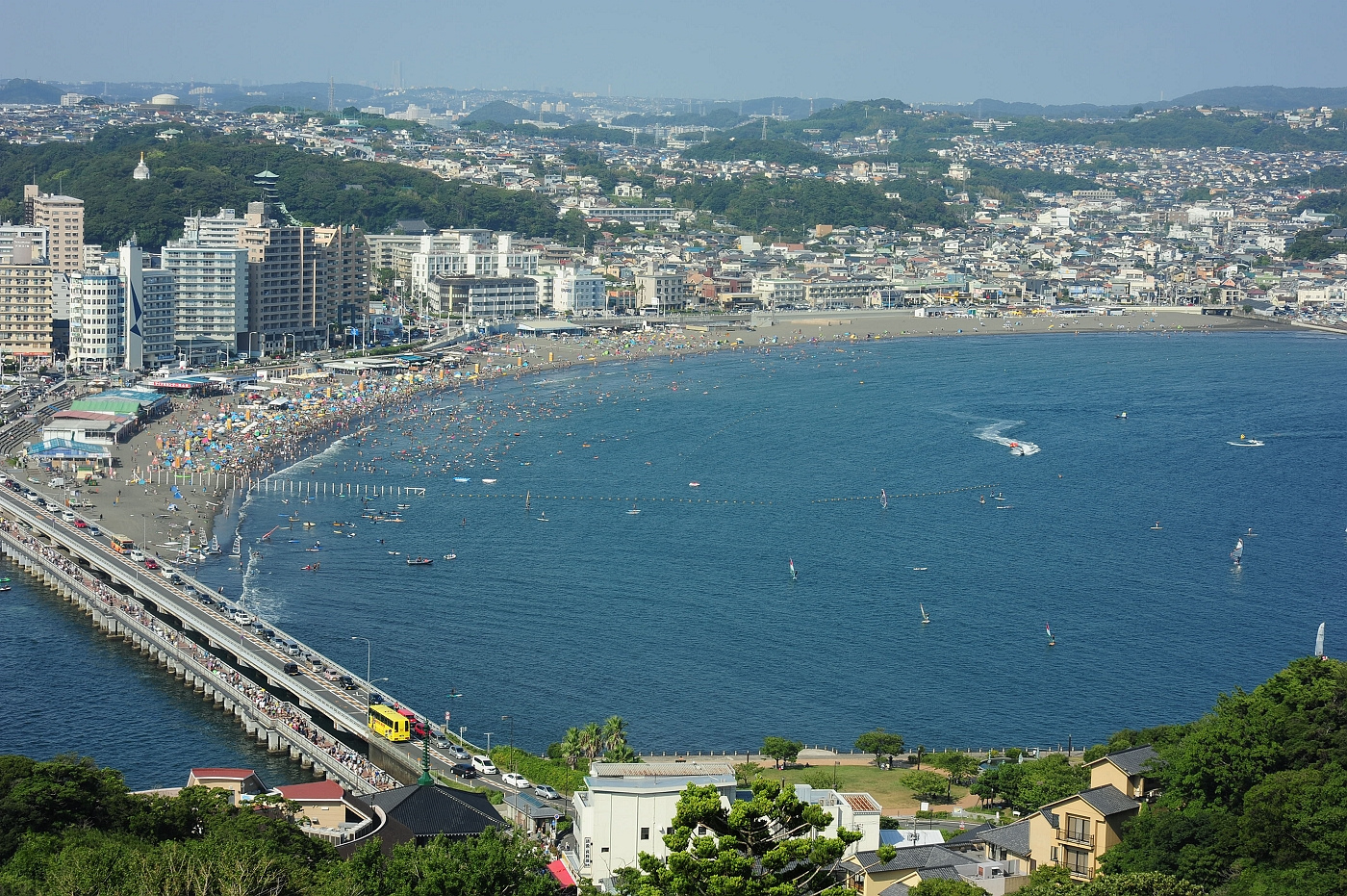 湘南。漂浮在海上的旅遊勝地。江之島