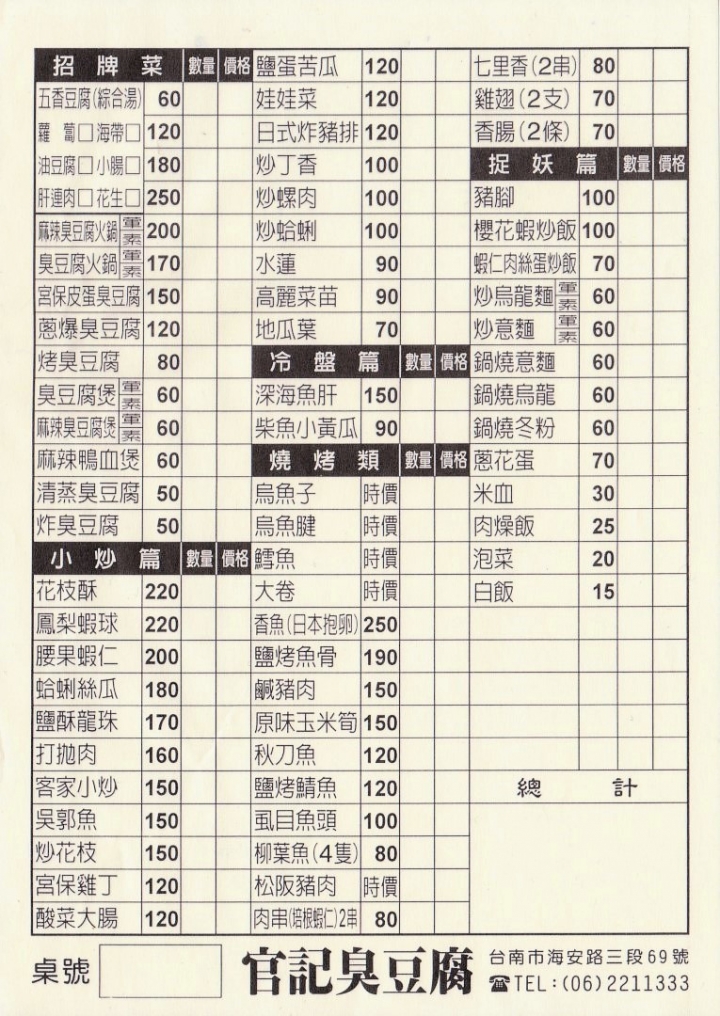 [台南][北區] 官記臭豆腐