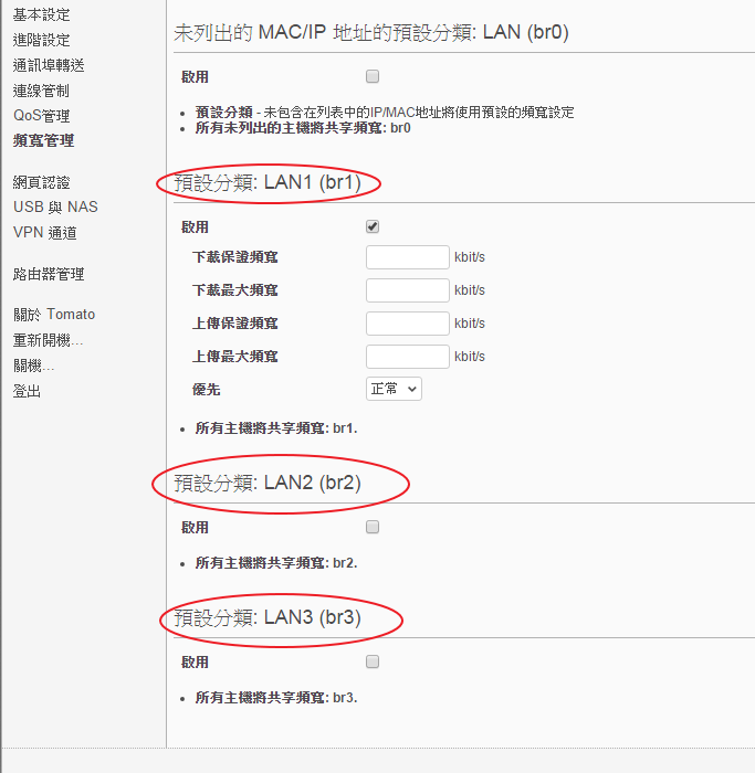 求教限速從 LAN Port 或從 MAC/IP 綁定