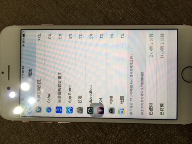 6s 64g 三顆星這樣算耗電嗎
