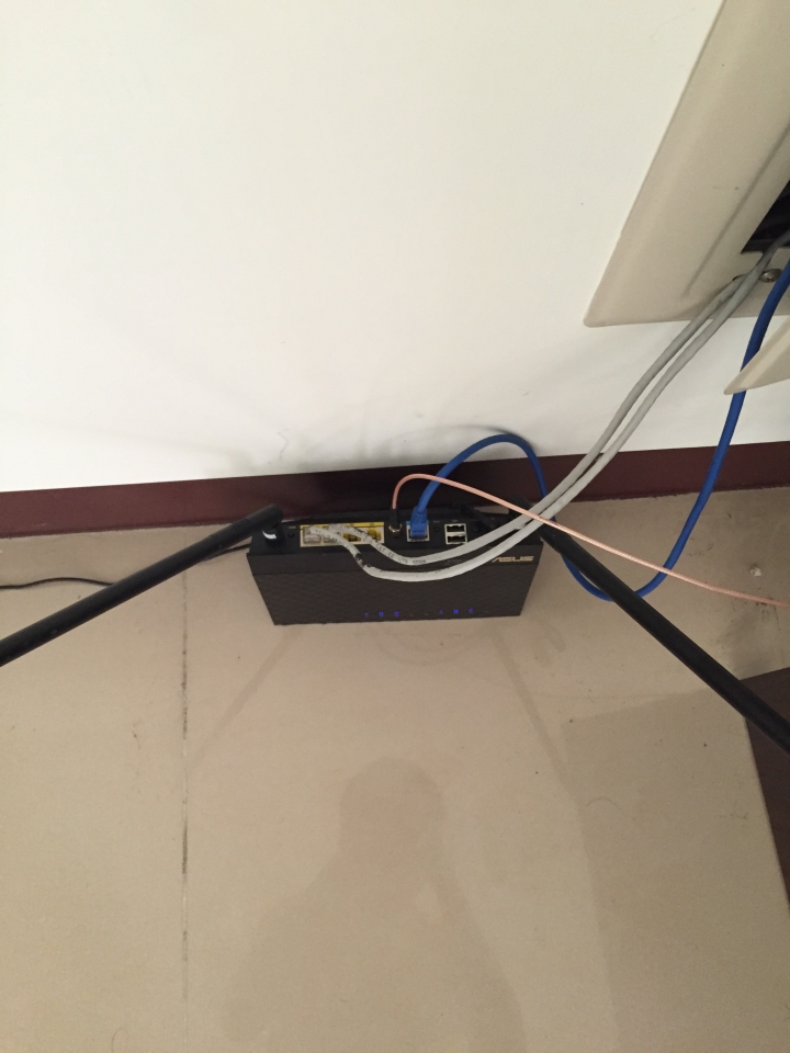 ASUS RT-AC66U 改9dbi天線+RG-316延長天線