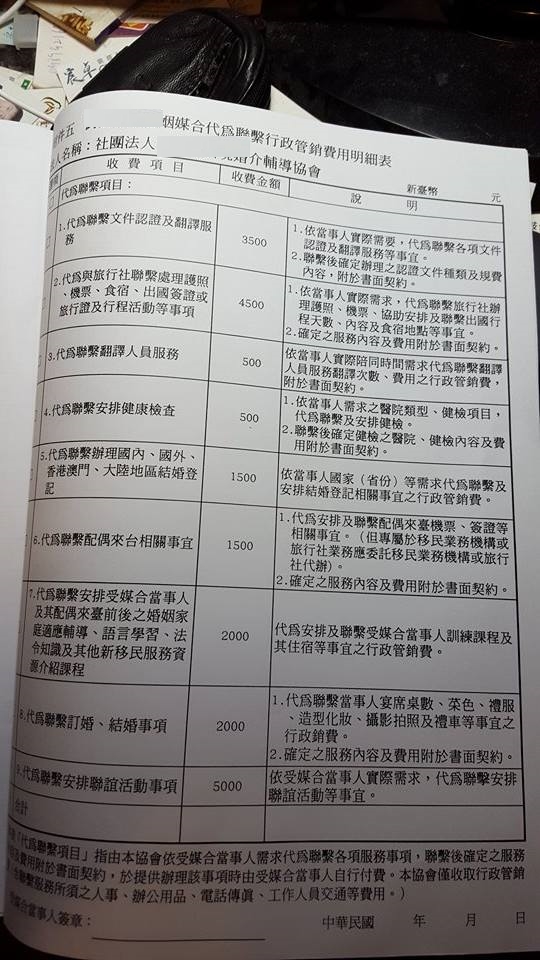 透過婚介去大陸相親結婚結果離婚了..