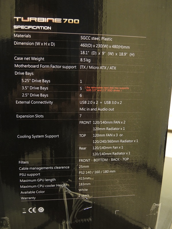 台灣好物推一下-- 高烤game pc大機箱(高級烤漆)HBT---Turbine700, 不專業開箱文.