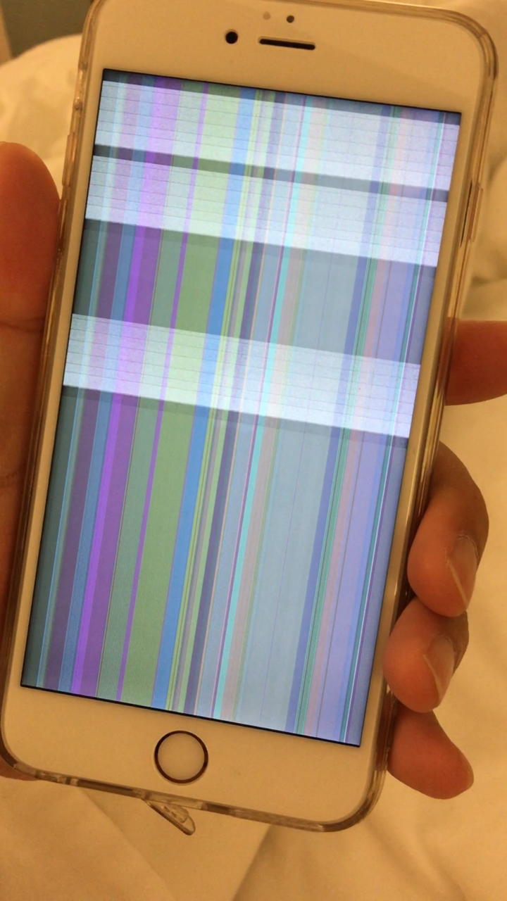 剛買不到一週的iPhone 6s plus玫瑰金出現奇怪當機畫面，請問有人遇過類似的當機畫面嗎？