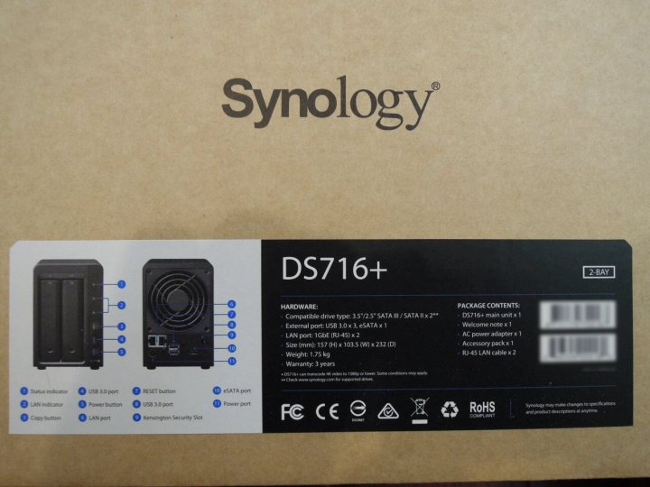 Synology DS716+ Braswell 4K 硬解 NAS 開箱