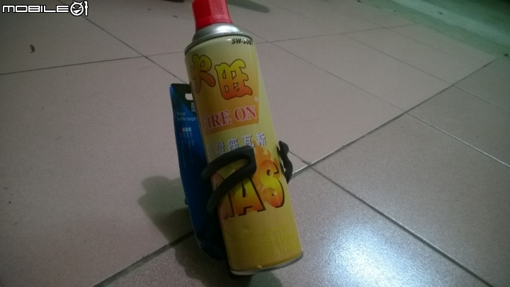 腳踏車杯架新應用-適合有保桿的大型重機