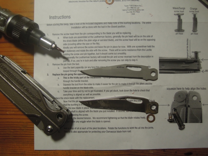 Leatherman Charge Ti 主刀更換