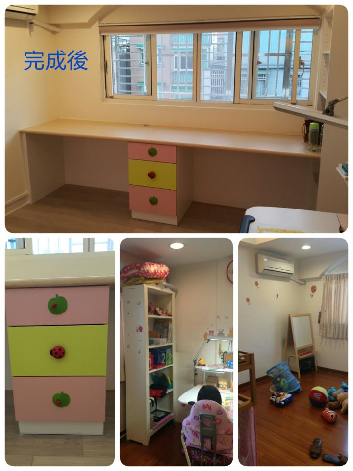 小資家庭有限預算創造大大的效益……感謝01!!!!!     內含歐德系統櫃，優渥實木，QS超耐磨地板，乾悟上下床，八里楓格名床，永和億安廚具，隆美窗簾等心得分享。