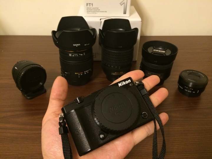 [Nikon 1 J5] 簡易開箱文 + FT1 與 DX 鏡群合體照